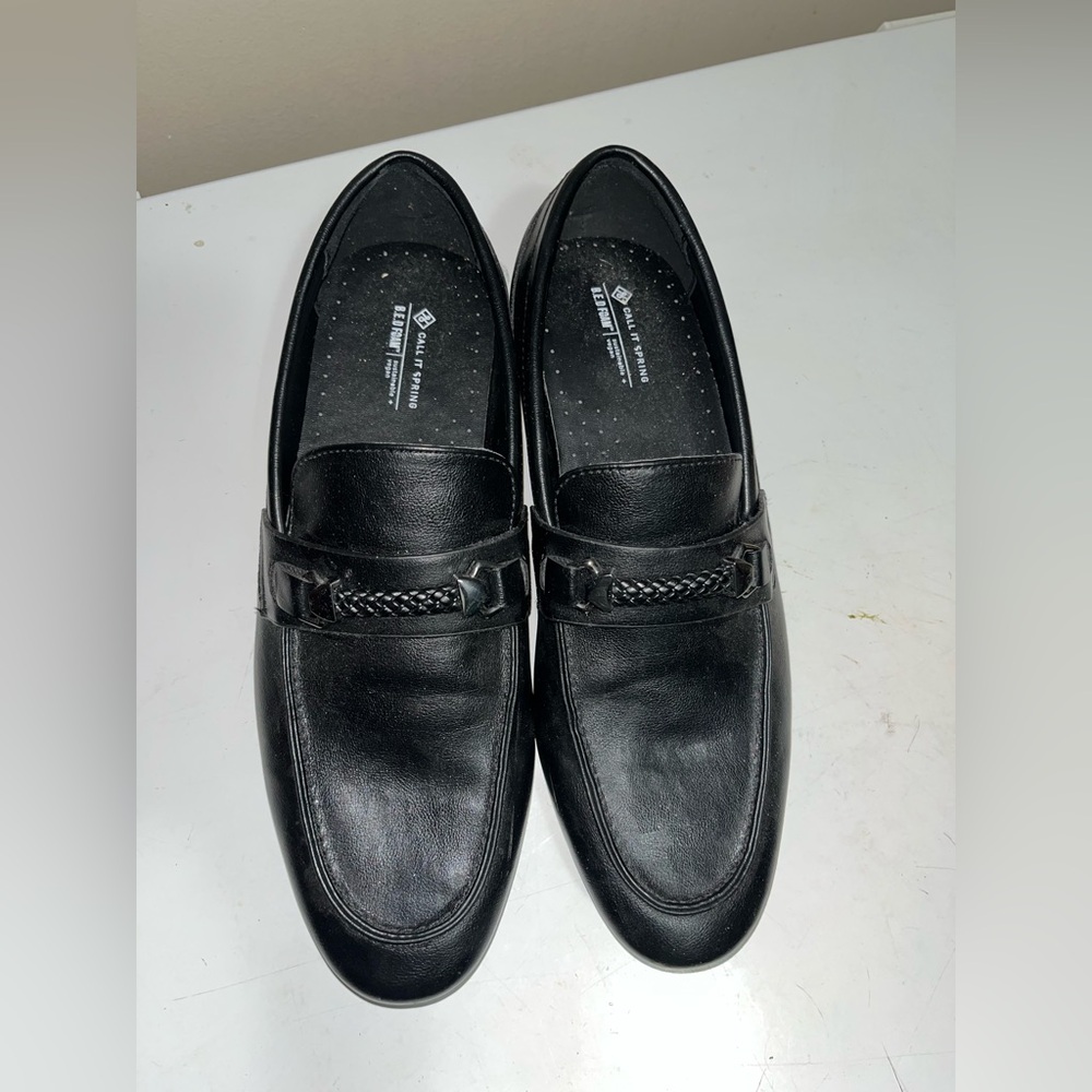 Giorgio Brutini Black Leather Loafers Slip-Ons